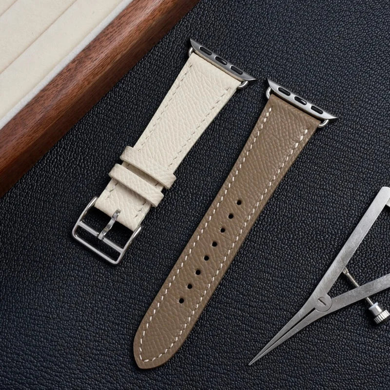 Handmade Epsom leather straps for Apple Watch