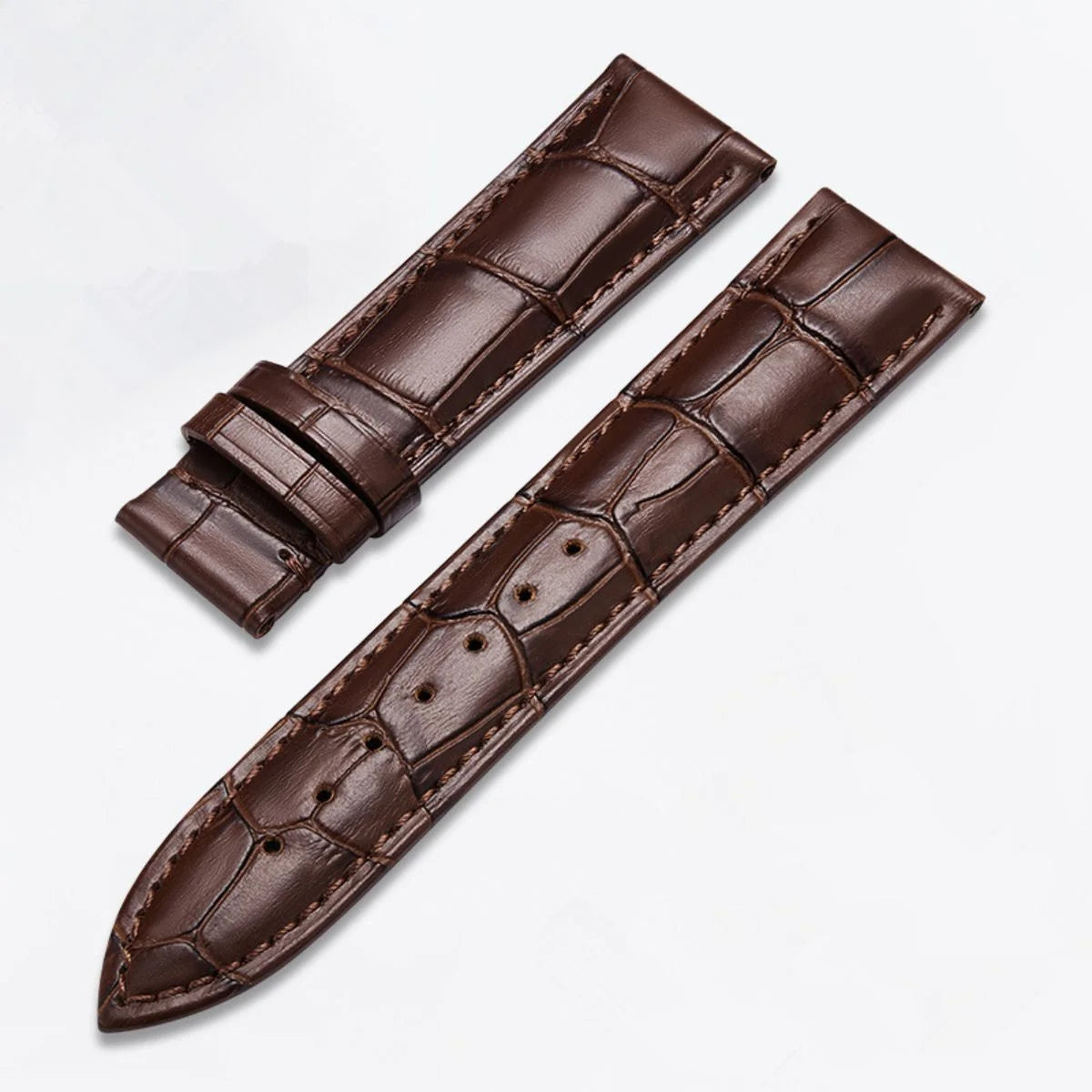 Brown calfskin watch strap