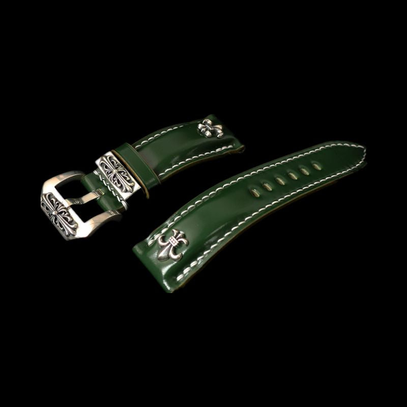 Gothic detailing meets luxury Shell Cordovan leather